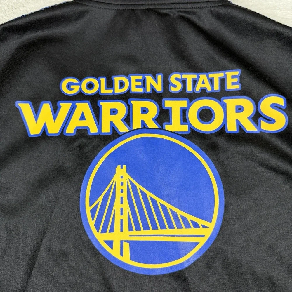 NBA Golden State Warriors Zip Warm Up Track Jacket Back‎ Graphic Men's Sz XL